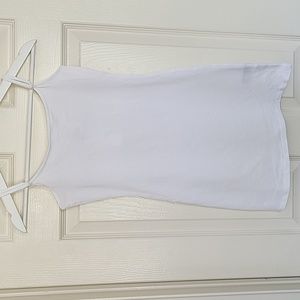 H&M XS White Adjustable Straps Long Cami Tank